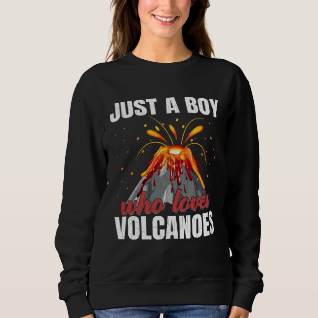 Sudadera Boy Loves Volcanoes  Geology Geologist Rock Graphi (Anverso)