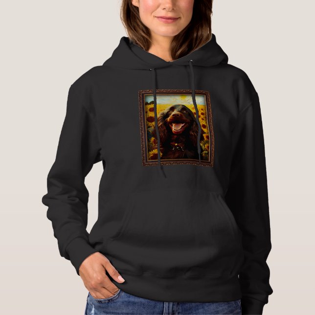 Sudadera Boykin Spaniel Painting Sunflower Flower Mom Women (Anverso)
