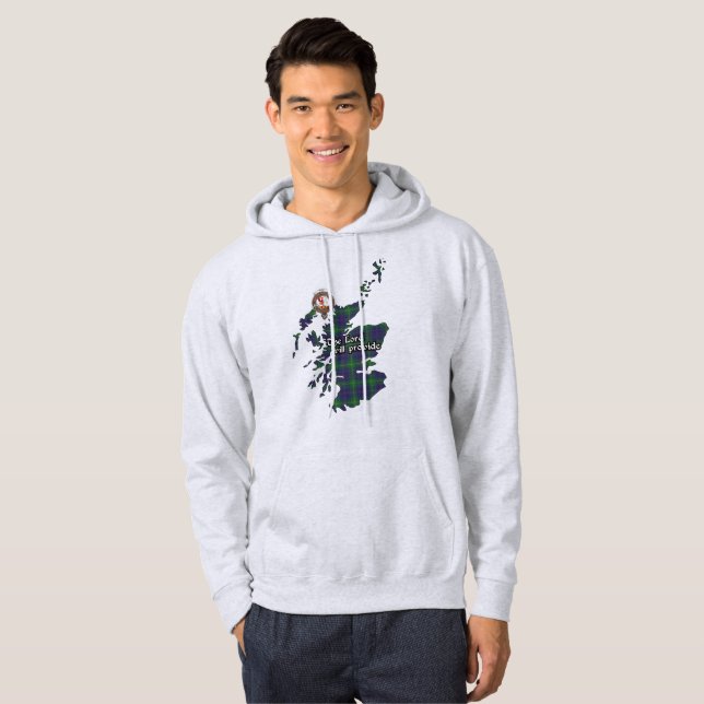 Sudadera Boyle Clan Badge y Tartan Adult Hoodie (Anverso completo)