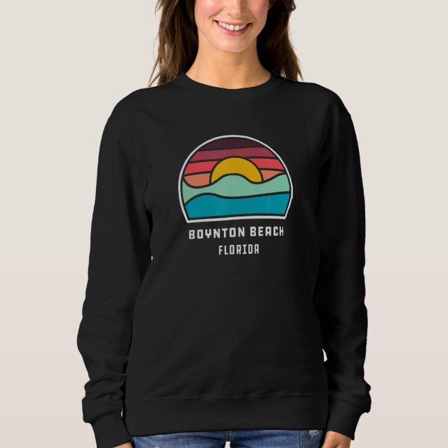 Sudadera Boynton Beach Florida Fresca Onda Del Océano Minim (Anverso)