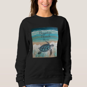 Sudadera Boynton Beach Florida Sea Turtle Lover Coastal Blu
