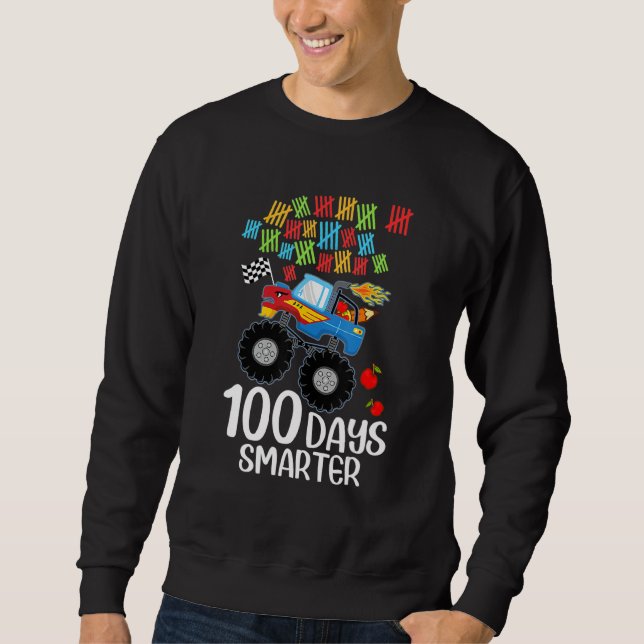 Sudadera Boys 100th Day Of School Shirt Monster Truck 100 S (Anverso)