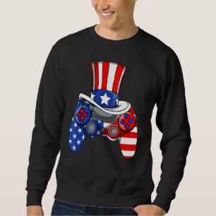 Sudadera Boys 4 De Julio Videojuego Bandera Estadounidense 