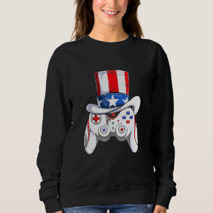 Sudadera Boys 4 De Julio Videojuego Bandera Estadounidense 