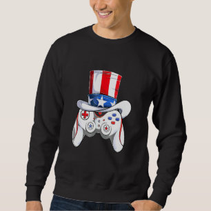 Sudadera Boys 4 De Julio Videojuego Bandera Estadounidense