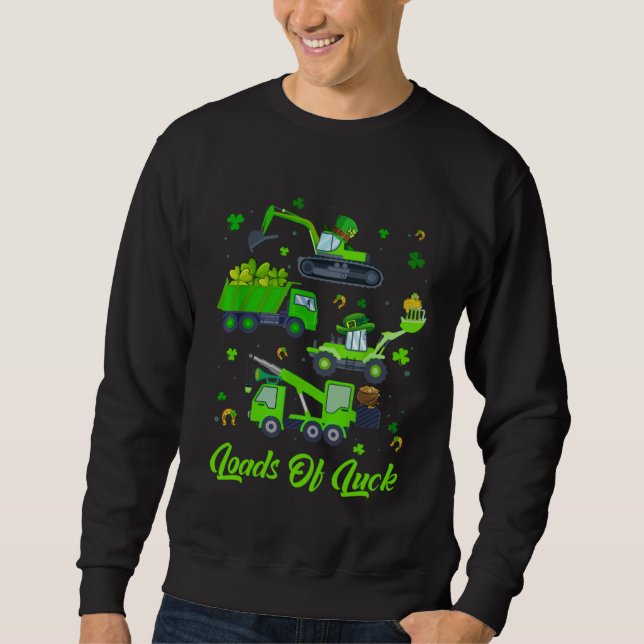 Sudadera Boys St Patricks Day  Truck Loads Of Luck Buffalo  (Anverso)