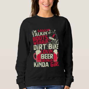 Sudadera Braap Como Un Chica Una Bicicleta Y Cerveza Sucia