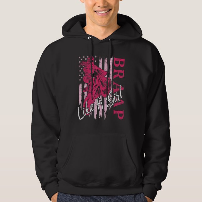 Sudadera BRAAP Like A Girl Dirt Bike Motocross US American  (Anverso)