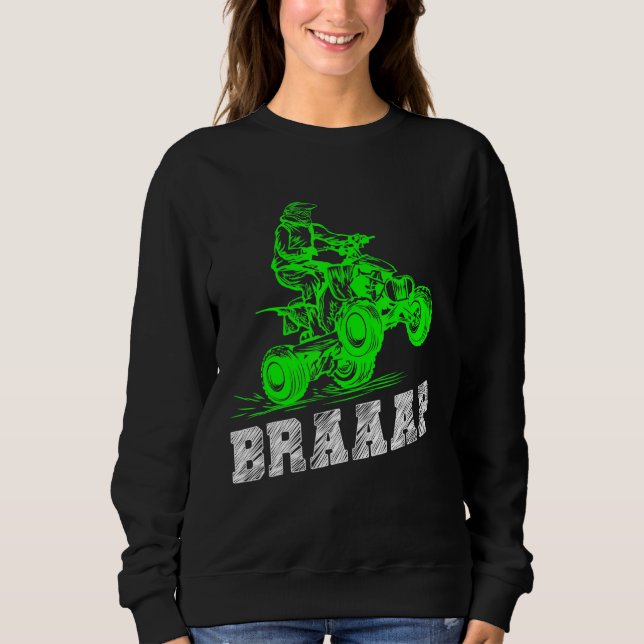 Sudadera Braap Quad Biker Atv 4 Wheap Brap Quad Men Y B (Anverso)