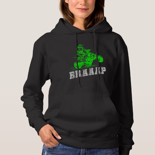 Sudadera Braap Quad Biker Atv 4 Wheap Brap Quad Men Y B (Anverso)
