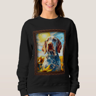 Sudadera Bracco Italiano Painting Sunflower Flower Mom Wome