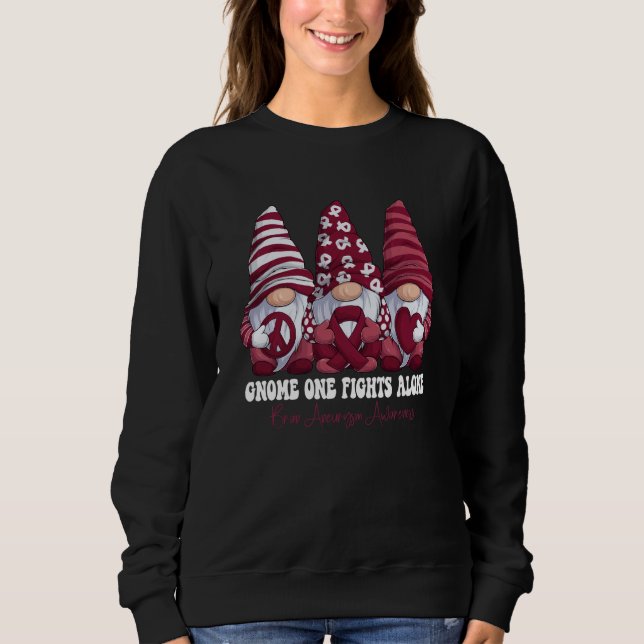 Sudadera Brain Aneurysm Awareness Month Burgundy Ribbon Gno (Anverso)