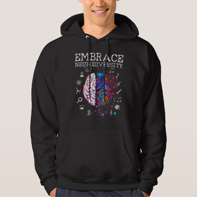 Sudadera Brain Embrace Neurodiversity Autism Awareness Mont (Anverso)