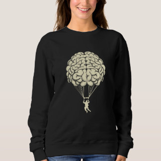 Sudadera Brain Parachute Skydiving Parachuting Skydiver