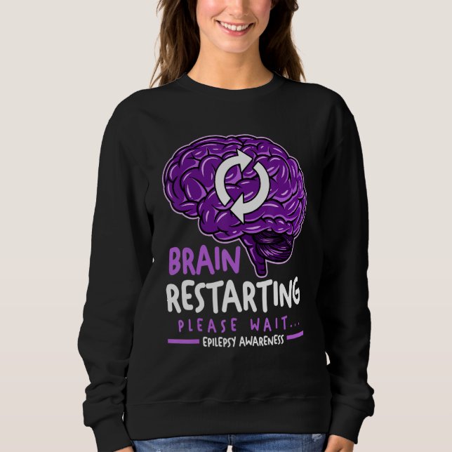 Sudadera Brain Restarting Please Wait Epilepsy Awareness (Anverso)