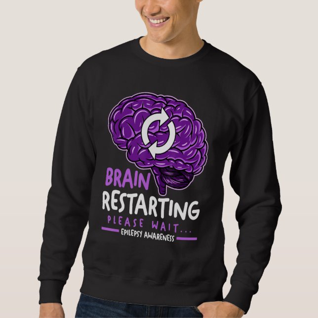 Sudadera Brain Restarting Please Wait Epilepsy Awareness (Anverso)