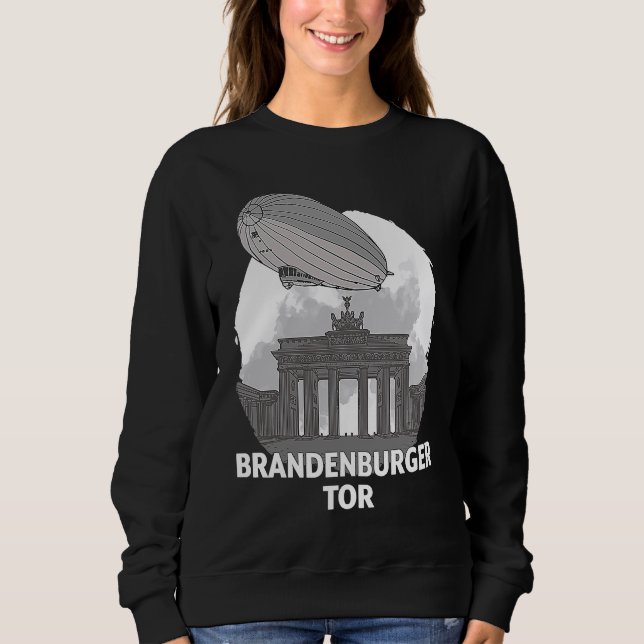 Sudadera Brandenburger Tor Berlin Germany Silhouette Outlin (Anverso)