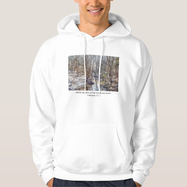 Sudadera Branson Fall Creek Winter Snow Painterly Hoodie (Anverso)