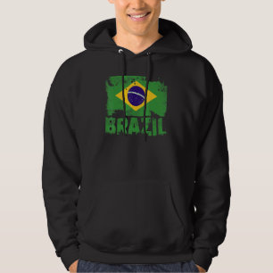 Sudadera Brasil Bandera Vintage Molestias Brasil Grunge Tr