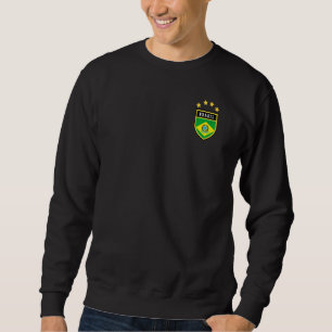 Sudadera Brasil Bolsillo Escudo De Armas Bandera Del Orgull