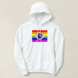 SUDADERA BRASIL GAY CON BANDERAS DE RAINBOW Y BRASILEÑA