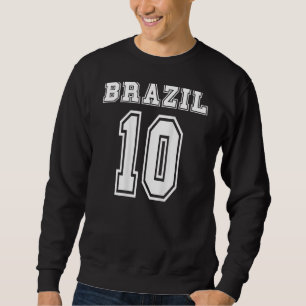 Sudadera Brasil número 10 estampado en la parte posterior n