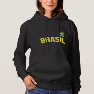 Brasil orgullo sudadera con capucha | Cool brasileño Brasil Bandera  Sudadera Con Capucha, Negro