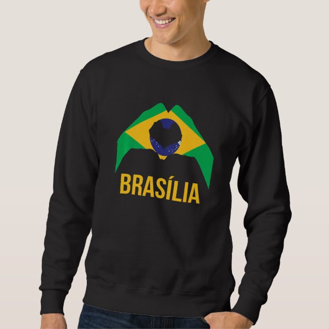 Sudadera Brasilia Brazilian City Love Brazil Flag (Anverso)