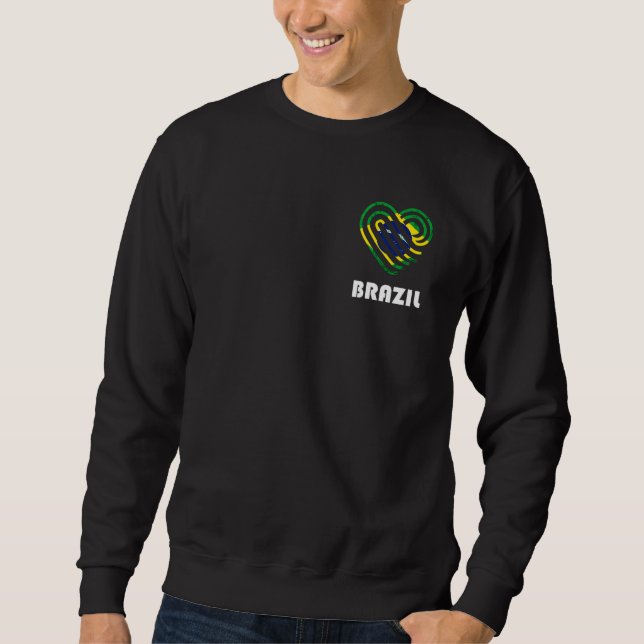 Sudadera Brasilian Heart Brazil Love Brazilian Roots Brazil (Anverso)