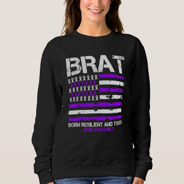 Sudadera Brat Purple Up Bandera Estadounidense Abril Niño M (Anverso)
