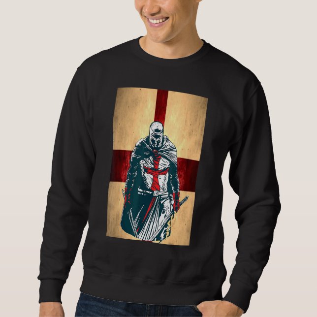 Sudadera Brave Christian Crusader Guerrero Inglaterra Bande (Anverso)