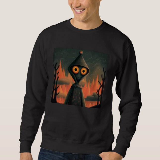 Sudadera Braxie 1952 Leyenda de Críptido Alien Creepy de Fl (Anverso)