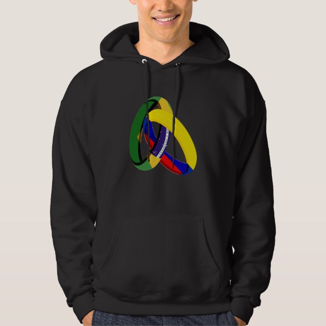 Sudadera Brazil Flag Colombia Grown Ring Marriage Wedding (Anverso)