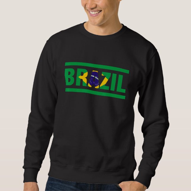Sudadera Brazil Flag Lettering It is in my DNA  for Brazili (Anverso)