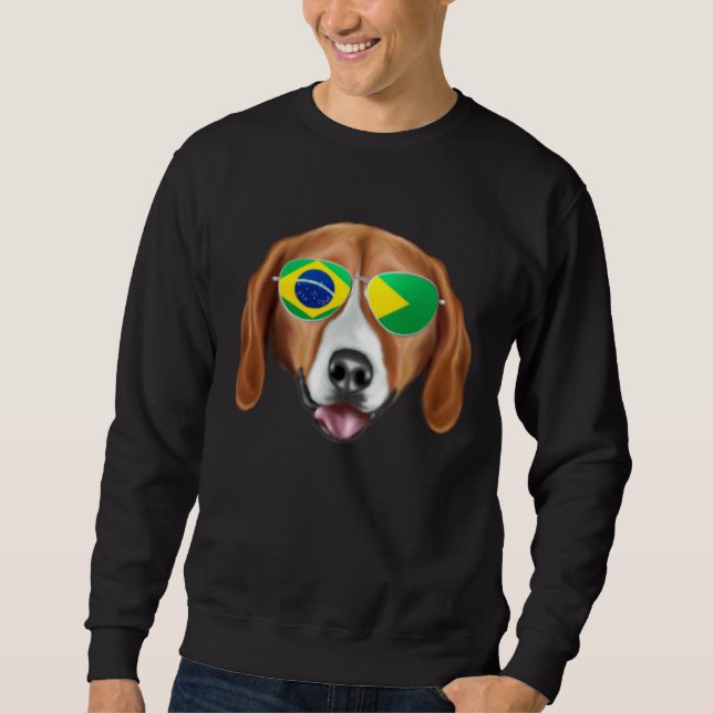 Sudadera Brazilian Flag American Foxhound Dog Brazil Pocket (Anverso)