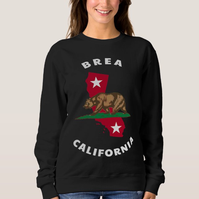 Sudadera Brea California CA Flag and Bear Badge Souvenir (Anverso)