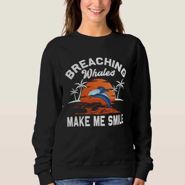 Sudadera Breaching Whales make me Smile   Beluga Whale (Anverso)