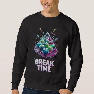Sudadera Break Time" Colorful Geometric Crystal Billiards P