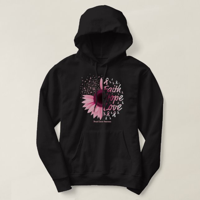 Sudadera Breast Cancer Awareness Gifts Christian Faith Hope (Diseño del anverso)