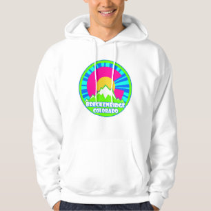 Sudadera Breckenridge Colorado neon mountain hoodie
