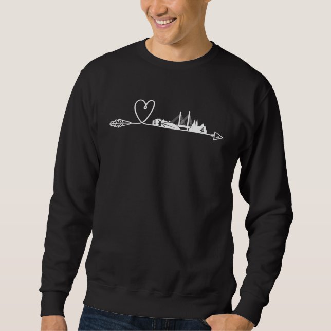 Sudadera Bremen skyline heart arrow city panorama (Anverso)
