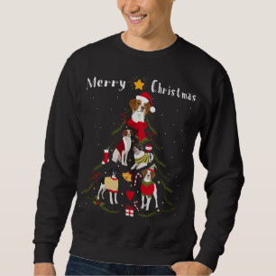 Sudadera BRETAÑA DE Árbol de Navidad SPANIEL Perro de Navid