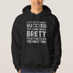 Sudadera BRETT Gift Name Personalized Birthday Funny Christ<br><div class="desc">BRETT Gift Name Personalized Birthday Funny Navidades Chiste</div>