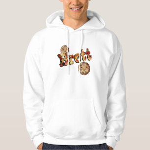 Sudadera Brett, Nombre, Logo Hecho De Una Pizza Suprema,