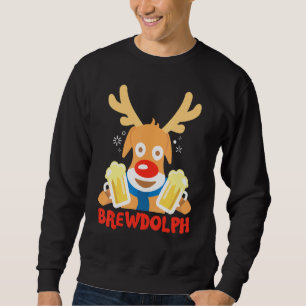 Sudadera Brewdolph Cerveza reno Navidades graciosos