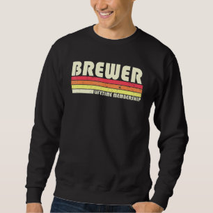 Sudadera Brewer Surname Retro Vintage años 80 años 90 Cumpl