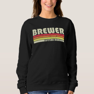 Sudadera Brewer Surname Retro Vintage años 80 años 90 Cumpl
