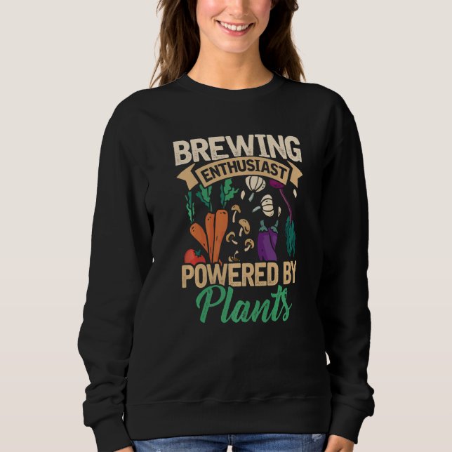 Sudadera Brewing Enthusiast Powered By Beer Homebrewing Cra (Anverso)