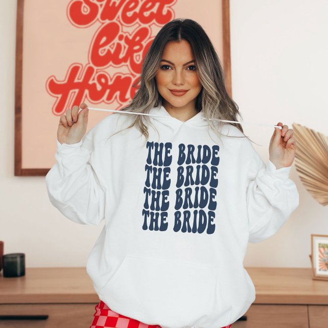 Sudadera Bride Navy Blue Personaliza la fiesta nupcial (Subido por el creador)