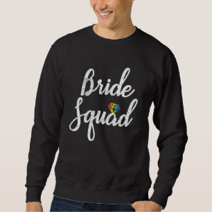 Sudadera Bride Squad Lgbt Bachelorette Party Casado Lesbia